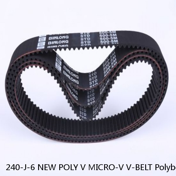 240-J-6 NEW POLY V MICRO-V V-BELT Polybelt 240J6 PolyV Black Rubber Belt #1 small image